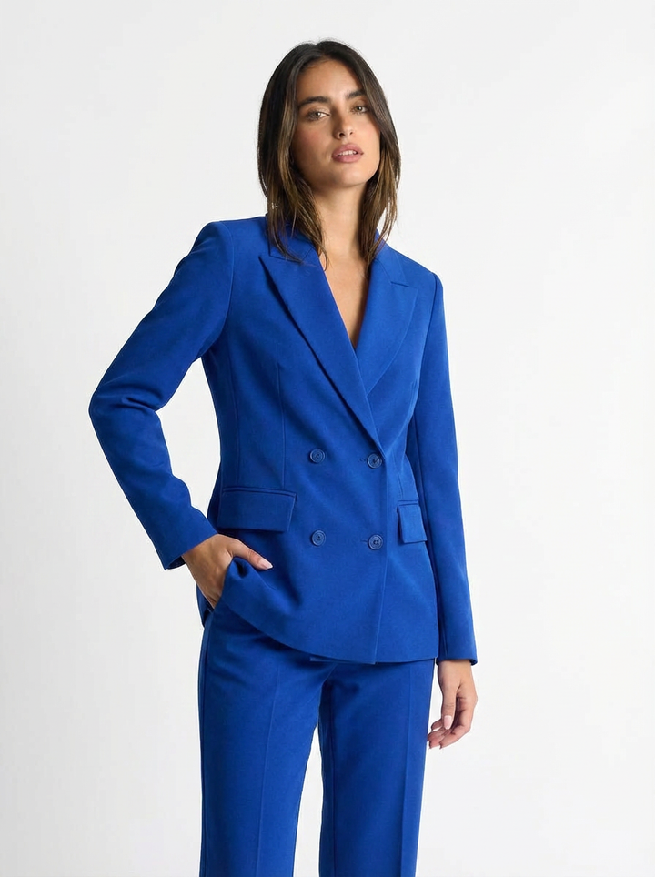 Seraphina | Women's Black Double Breasted Blazer Trouser Suit 5