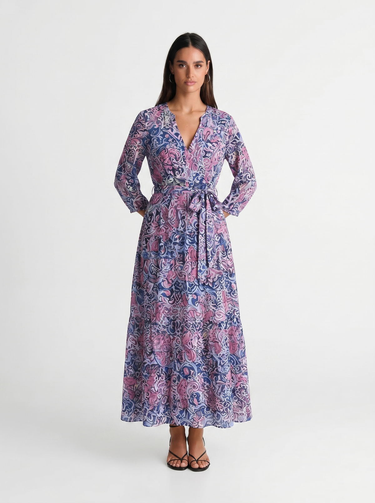 Skye | Long Sleeve Dress Maxi Floral Print