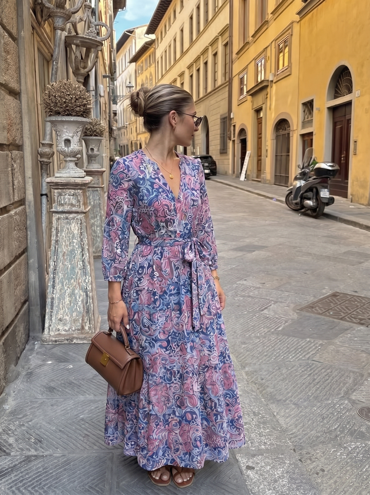 Skye | Long Sleeve Dress Maxi Floral Print