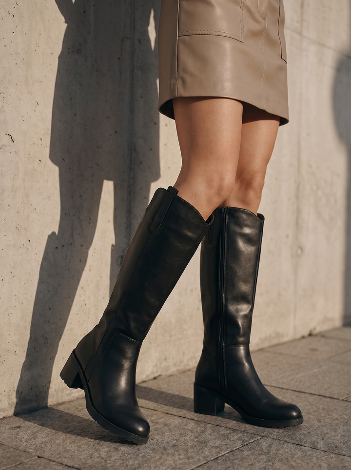 Skye | Women's Black Knee High Boots