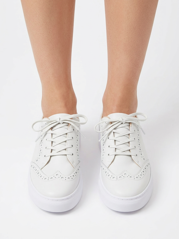 Skye | Women's Flatform Sneakers Brogue Detail