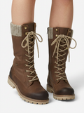 Sloane | Women's Lace-Up Snow Boots with Knit Cuff