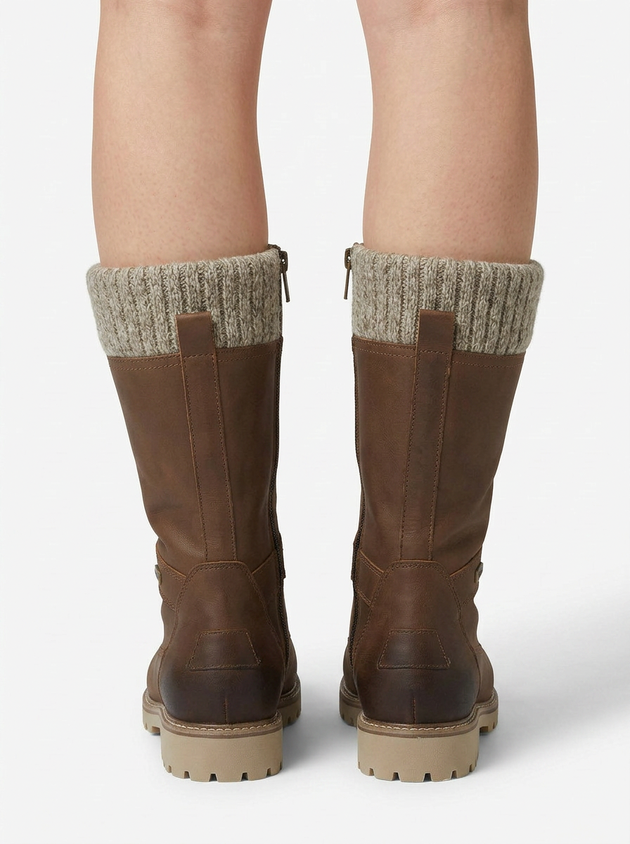 Sloane | Women's Lace-Up Snow Boots with Knit Cuff