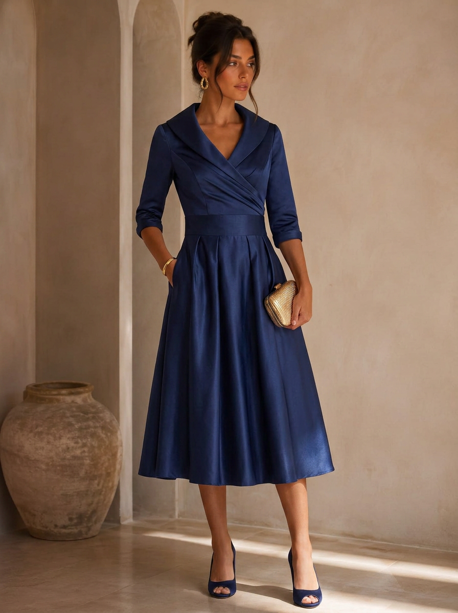 Sophia | Midi Dress with Collar