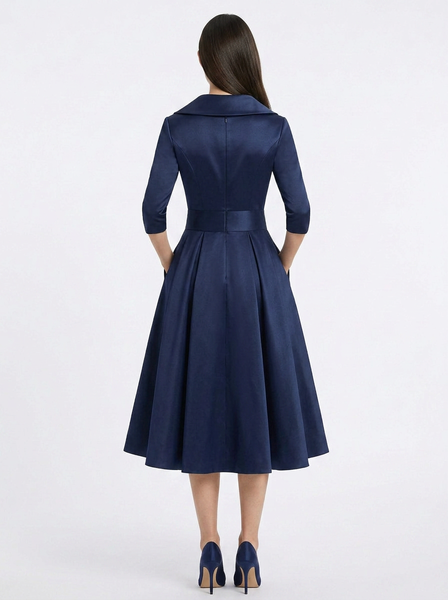Sophia | Midi Dress with Collar