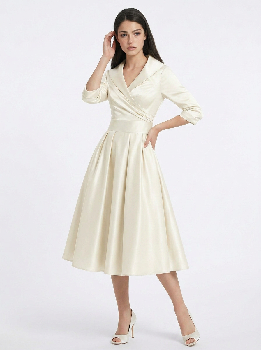 Sophia | Midi Dress with Collar