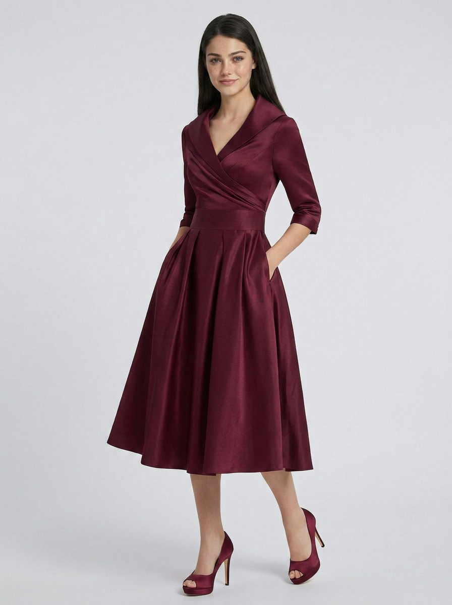 Sophia | Midi Dress with Collar