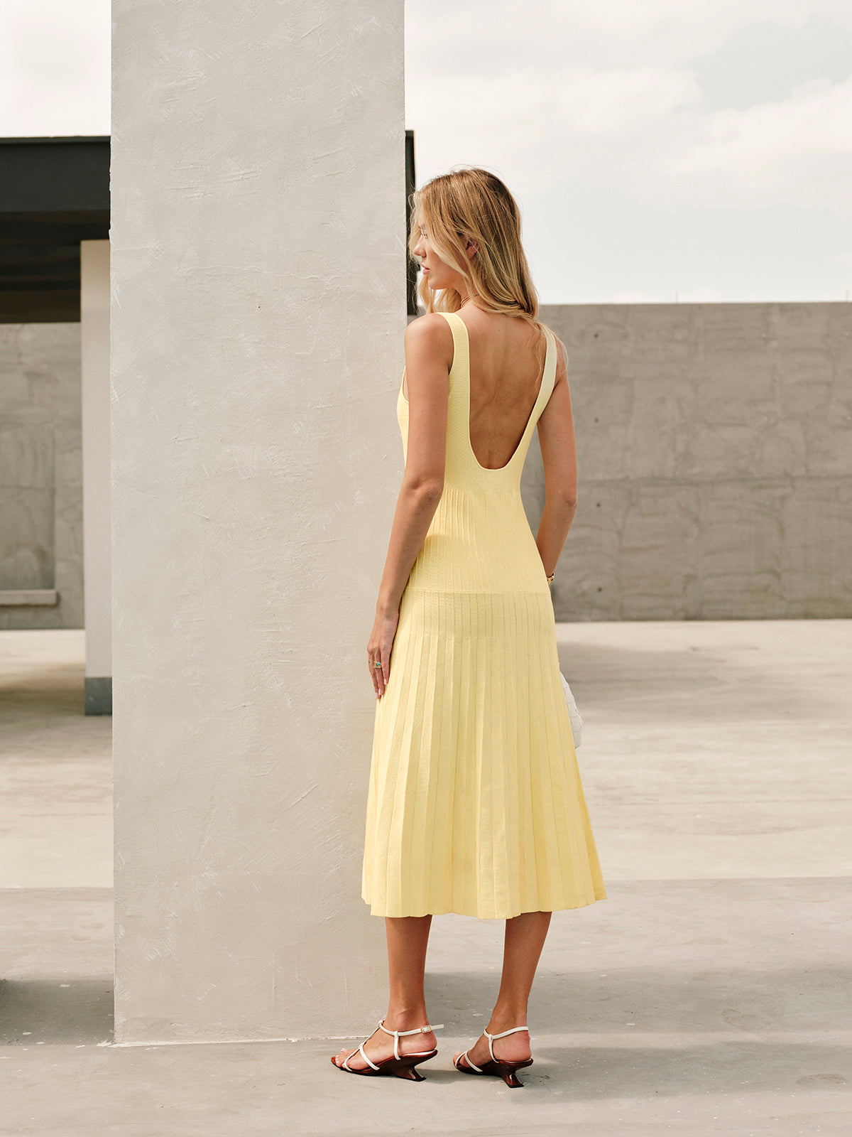 Square Neck Sleeveless Dress | Amara