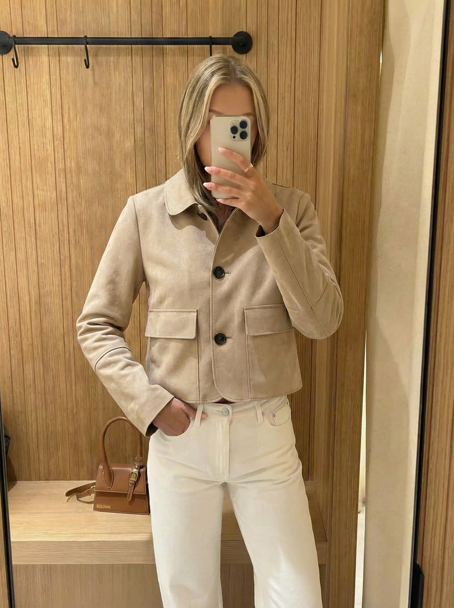 Suki | Women's Suede Cropped Jacket 1