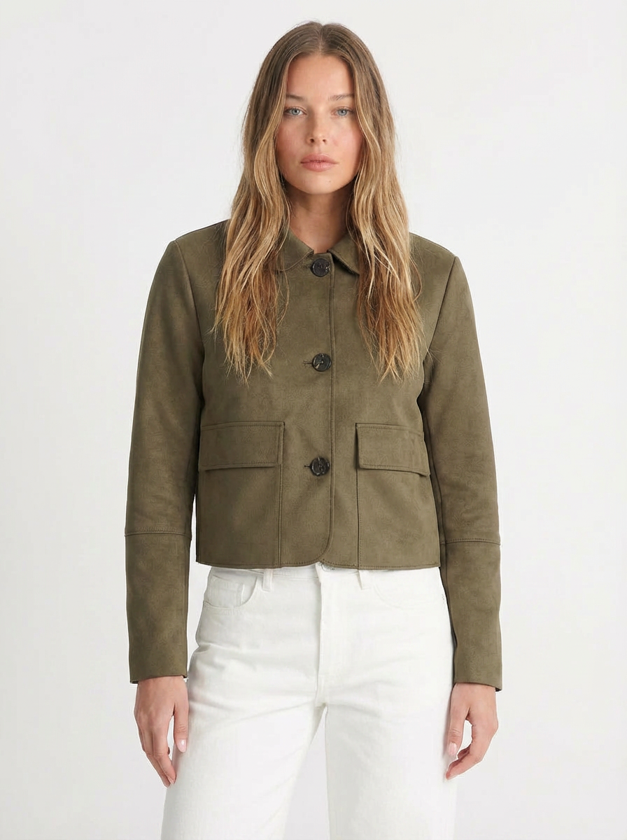 Suki | Women's Suede Cropped Jacket 4