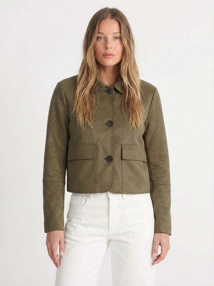 Suki | Women's Suede Cropped Jacket 4