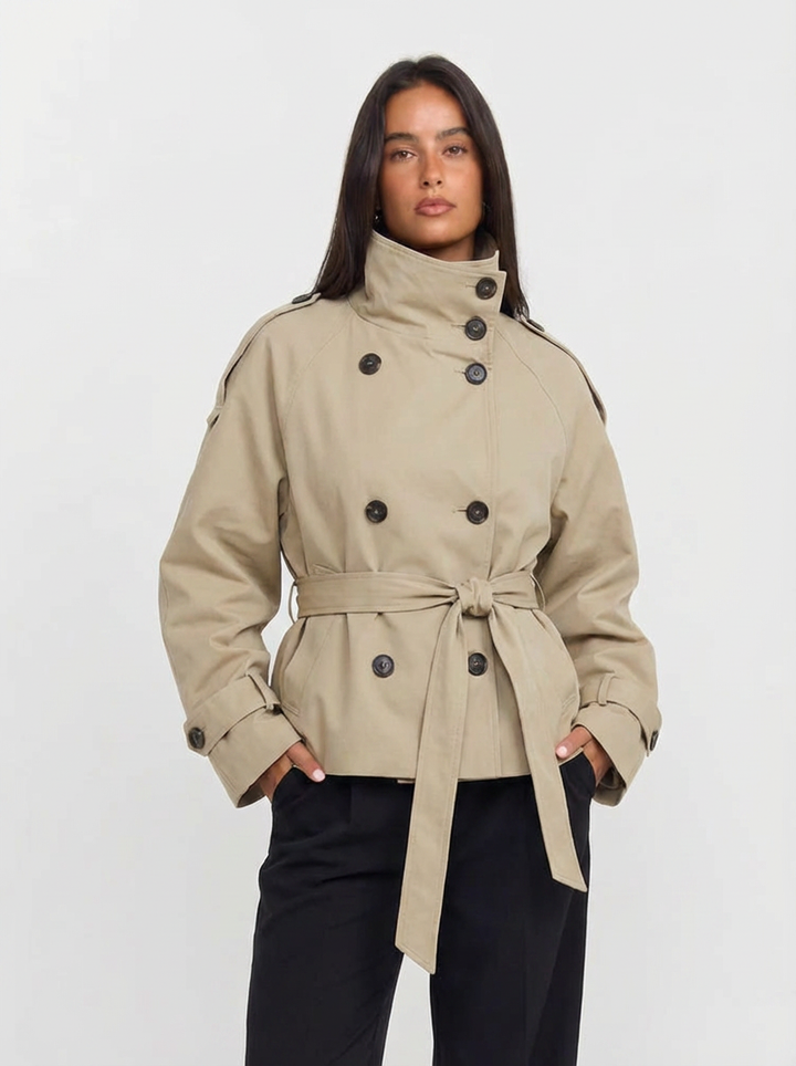 Tamara | Women's Double Breasted Cropped Trench Coat