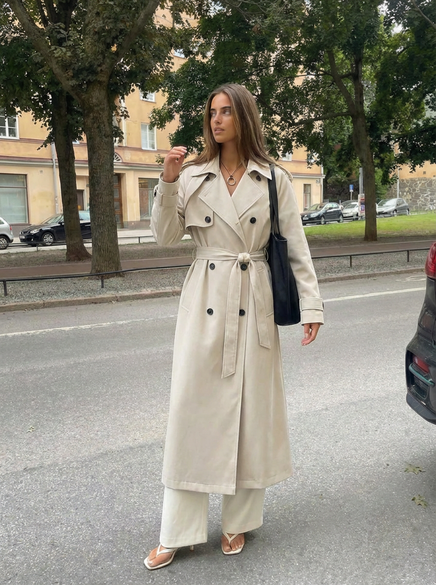 Tamara | Women's Double Breasted Oversized Trench Coat 1