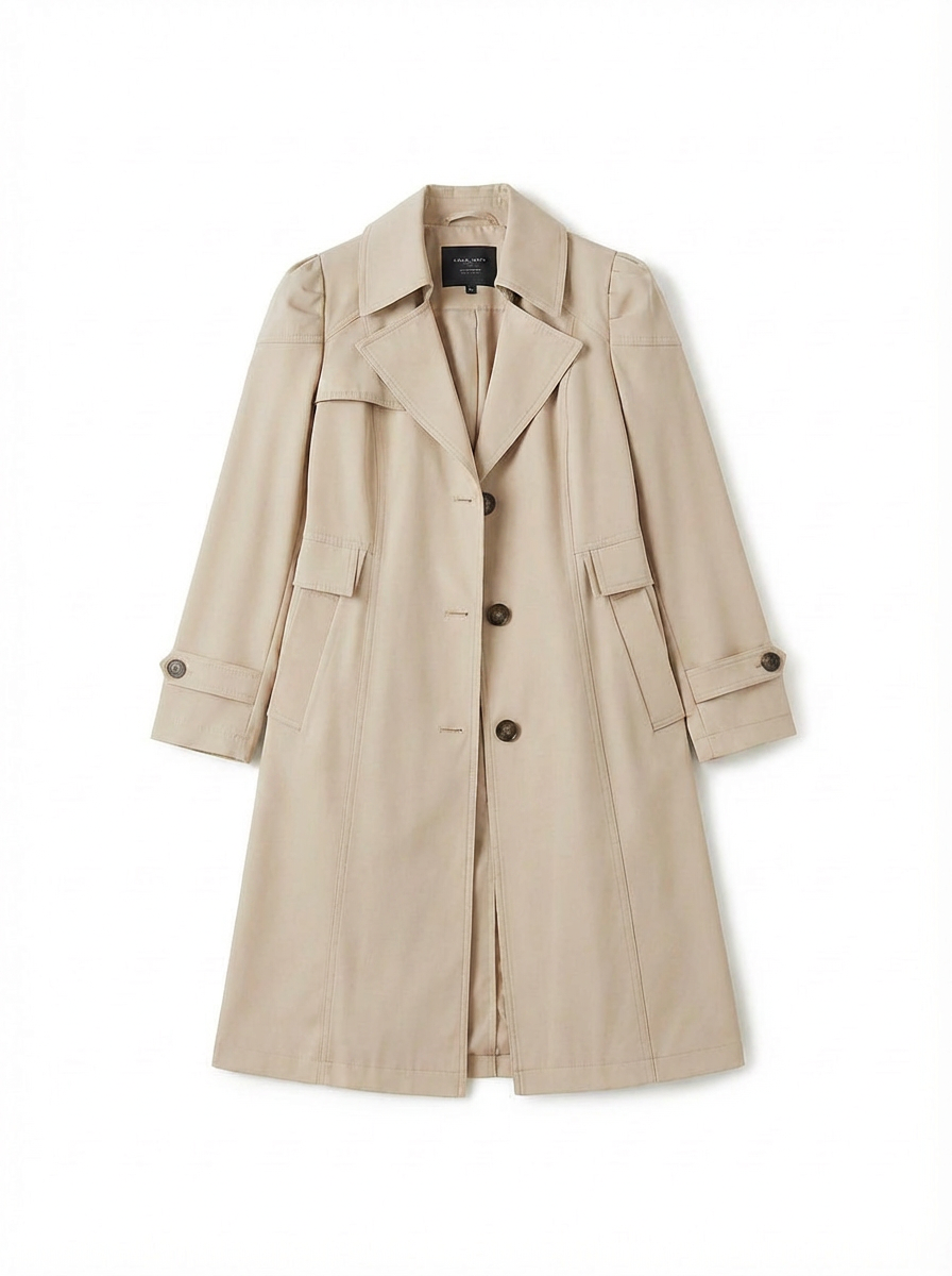 Tanya | Women's Beige Trench Coat Single Breasted 3