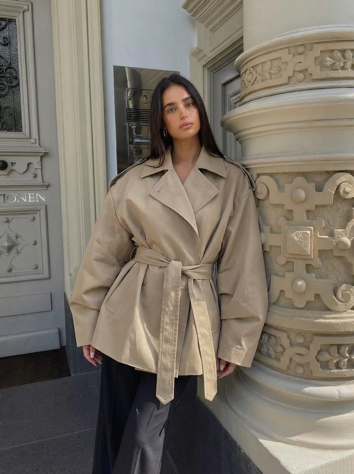 Tanya| Women's Short Trench Coat 1
