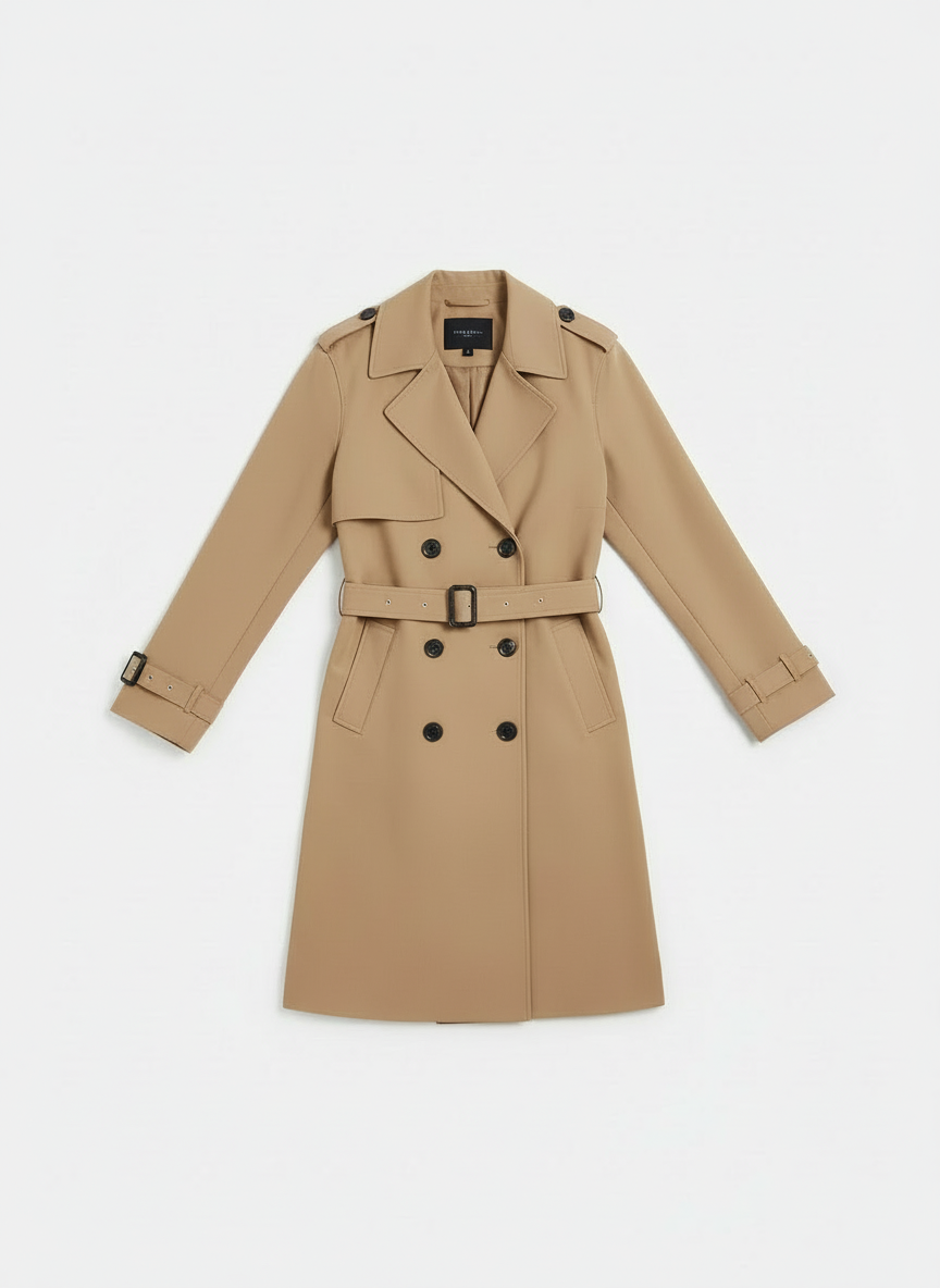 Tara | Women's Longline Double Breasted Belted Trench Coat 4