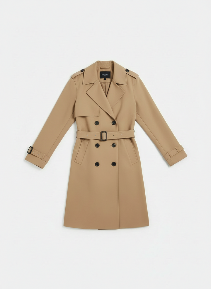 Tara | Women's Longline Double Breasted Belted Trench Coat 4