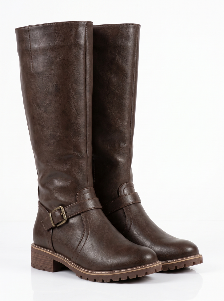 Taylor | Women's Brown Solid Orthopedic Leather Boots
