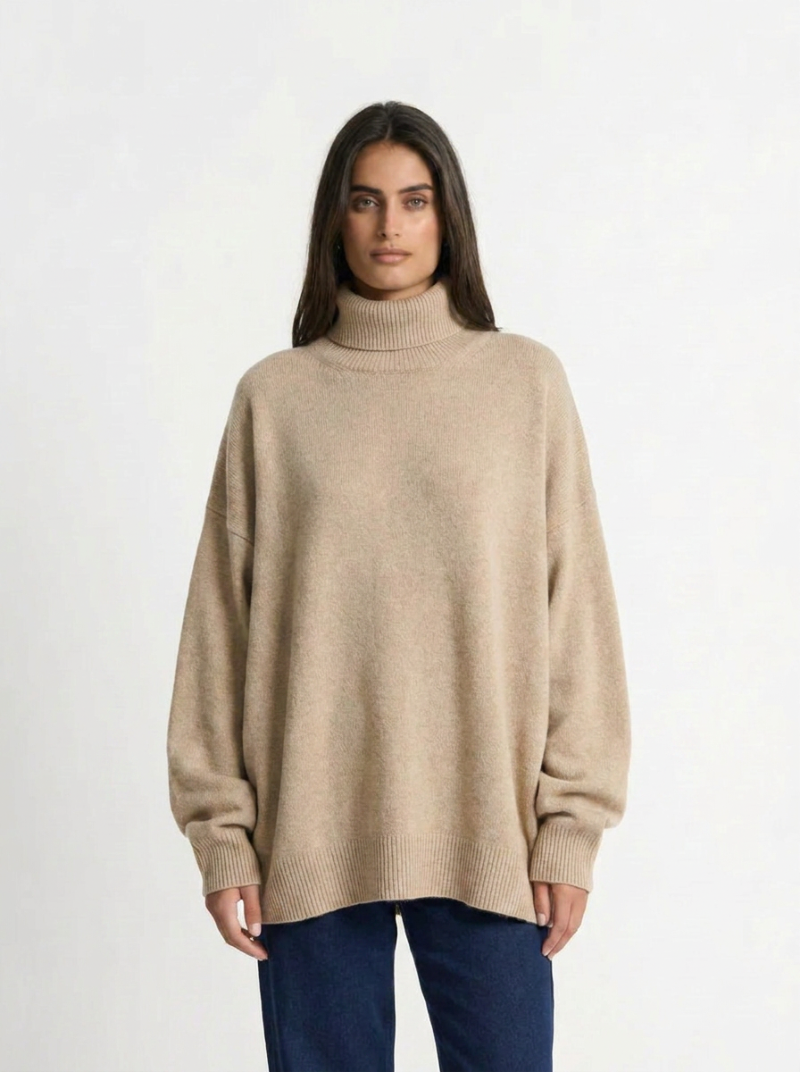 Tessa | Women's Oversized Turtleneck Cashmere Sweater