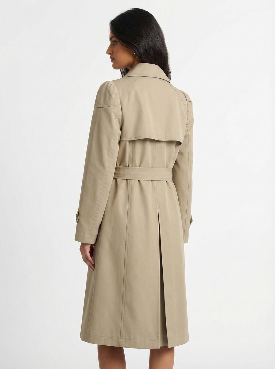 Trina | Women's Beige Trench Coat Single Breasted 2