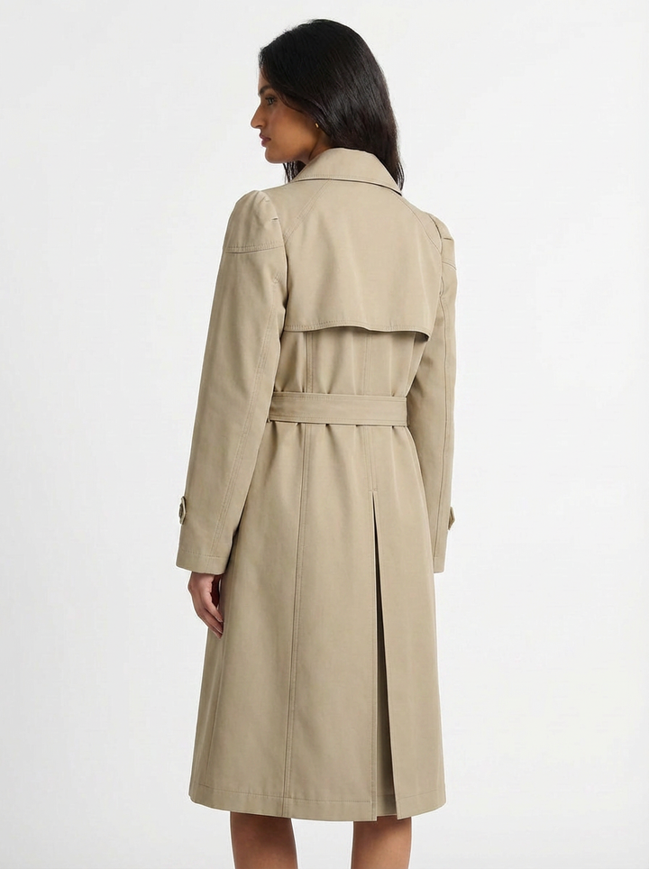 Trina | Women's Beige Trench Coat Single Breasted 2