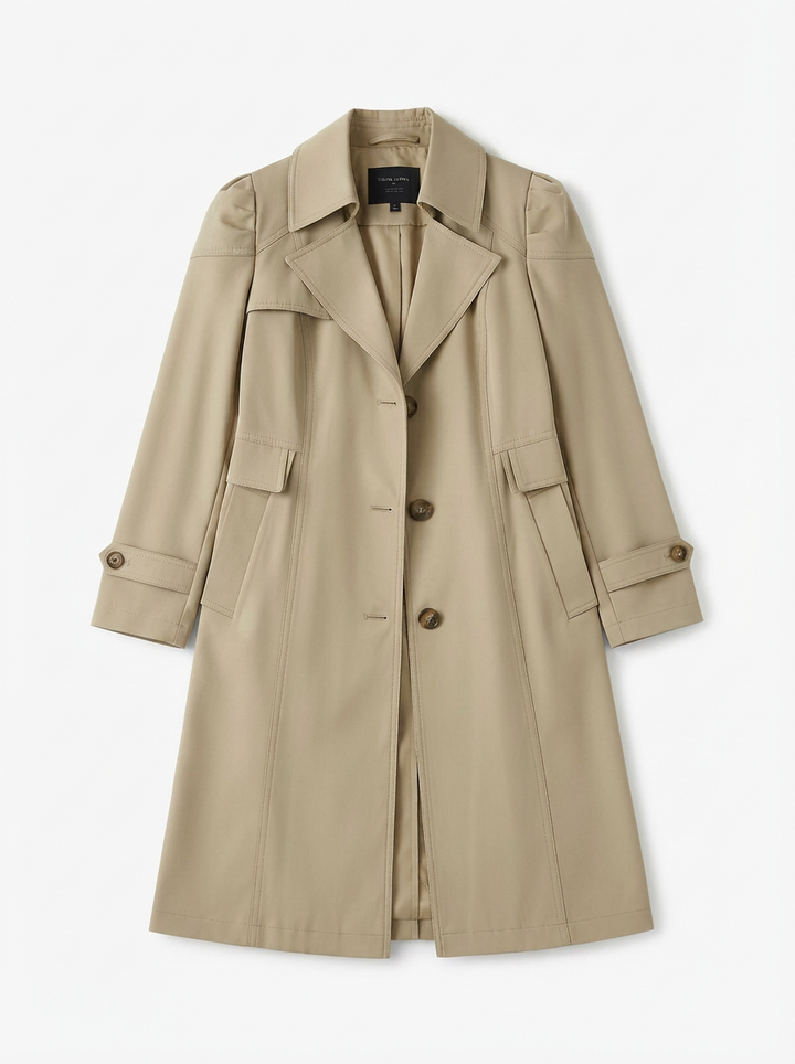 Trina | Women's Beige Trench Coat Single Breasted 4