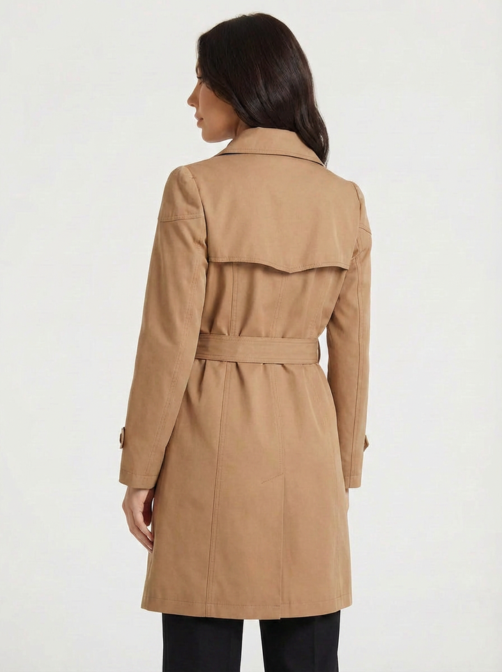 Trinity | Women's Brown Trench Coat Single Breasted  2