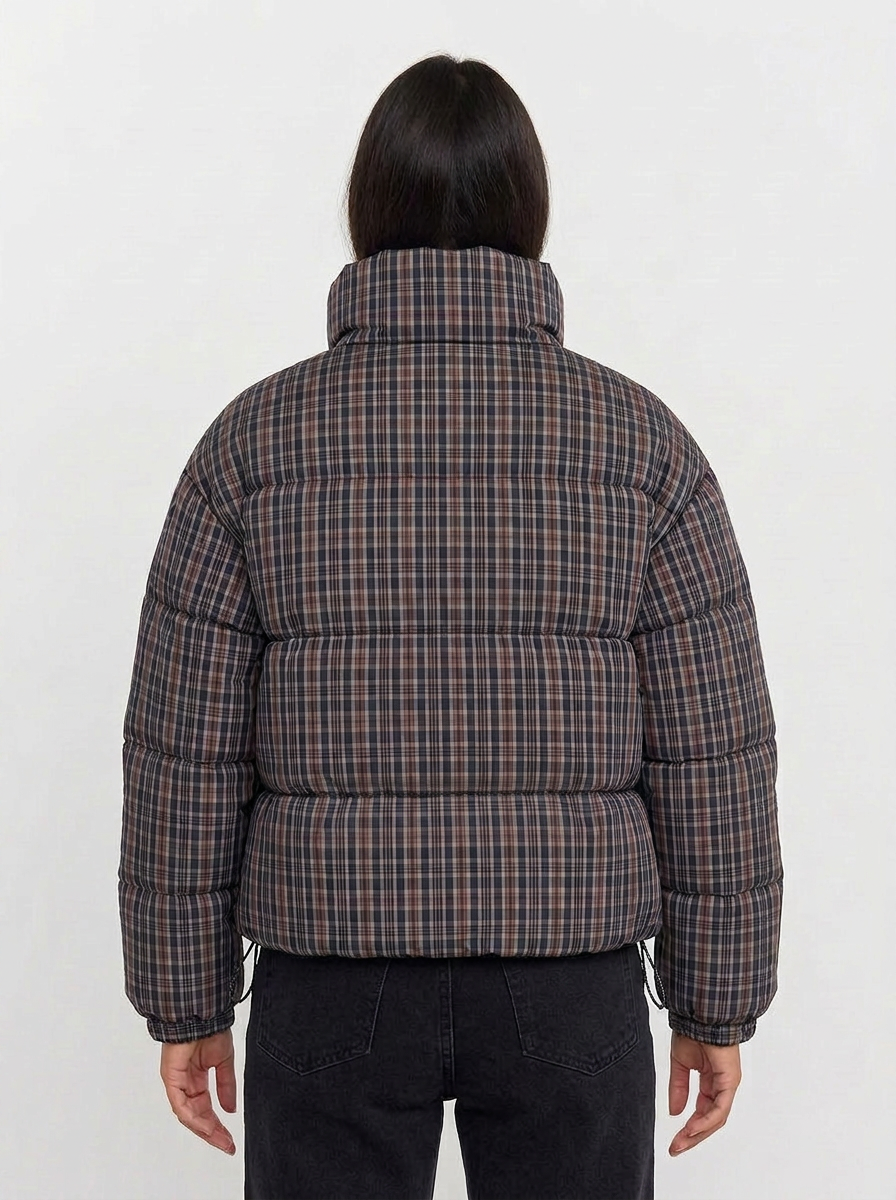 Vanessa | Women's Plaid Zip Puffer Jacket