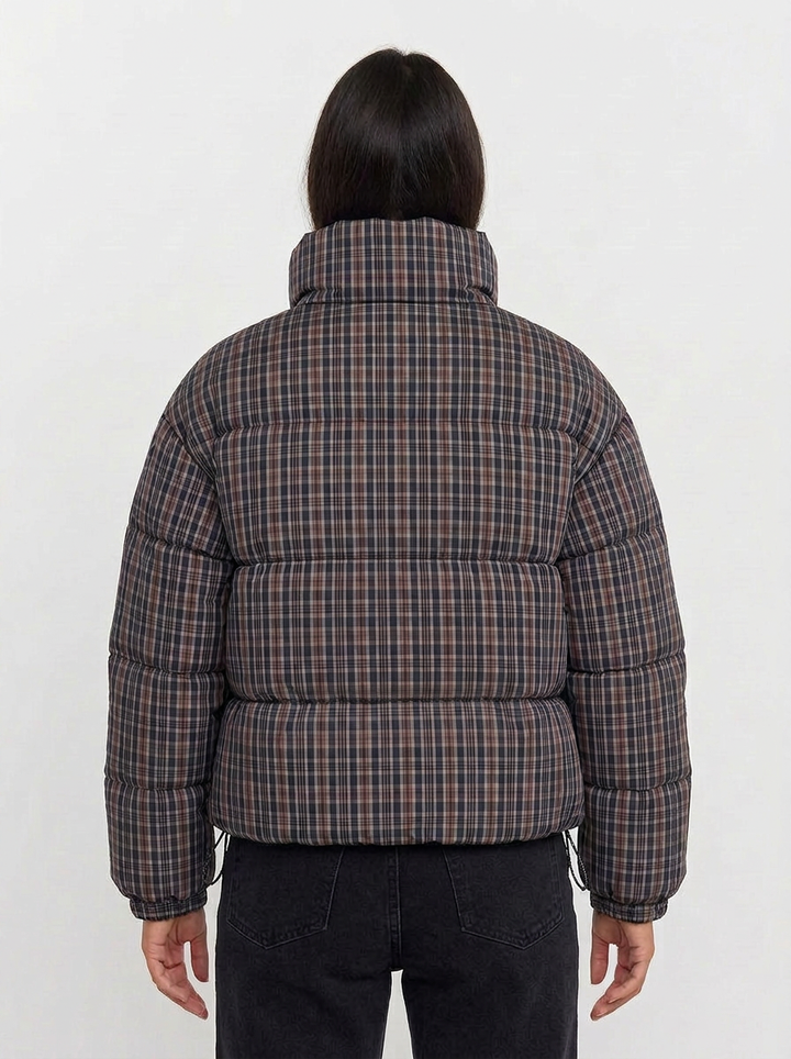 Vanessa | Women's Plaid Zip Puffer Jacket