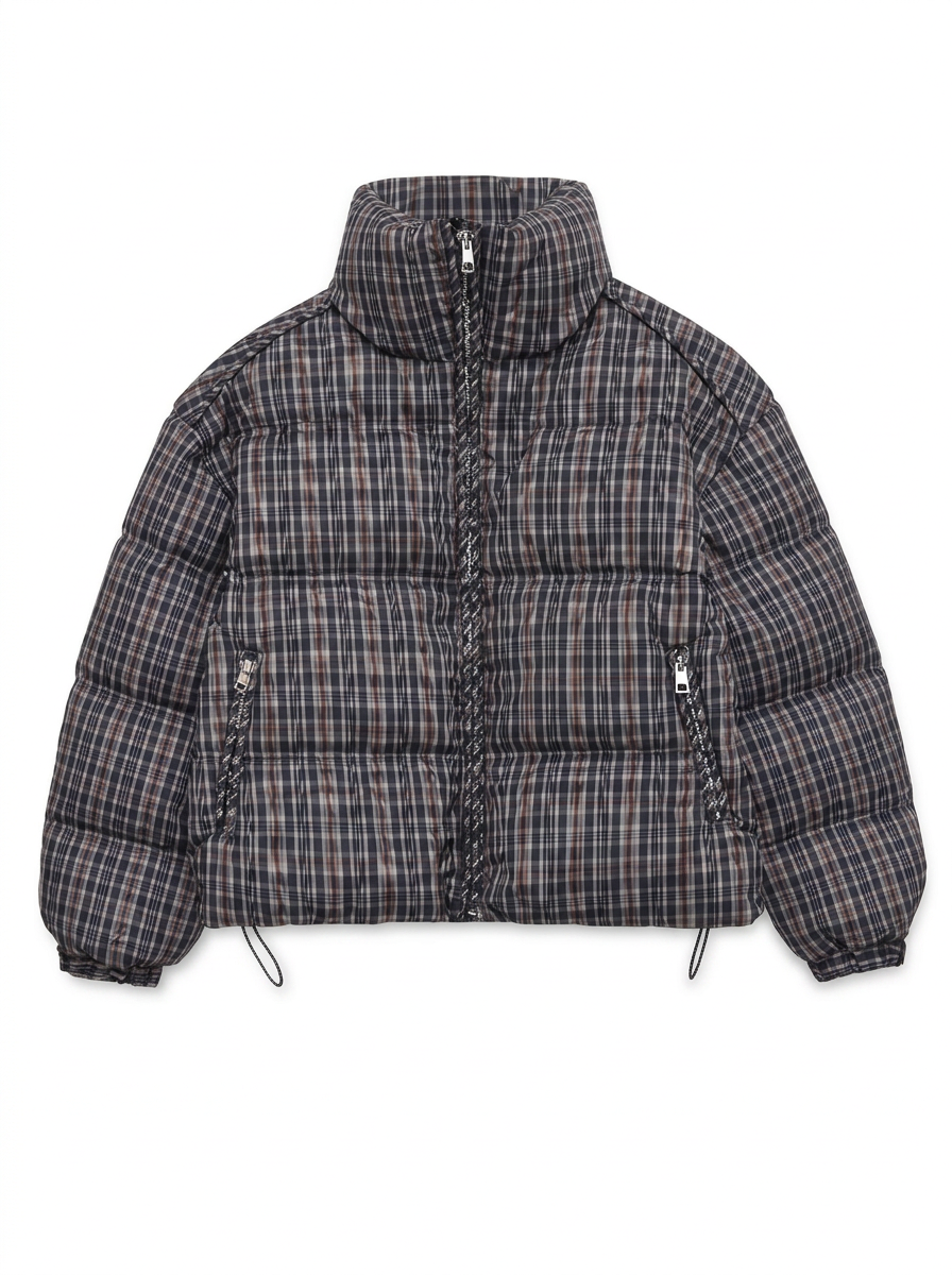 Vanessa | Women's Plaid Zip Puffer Jacket