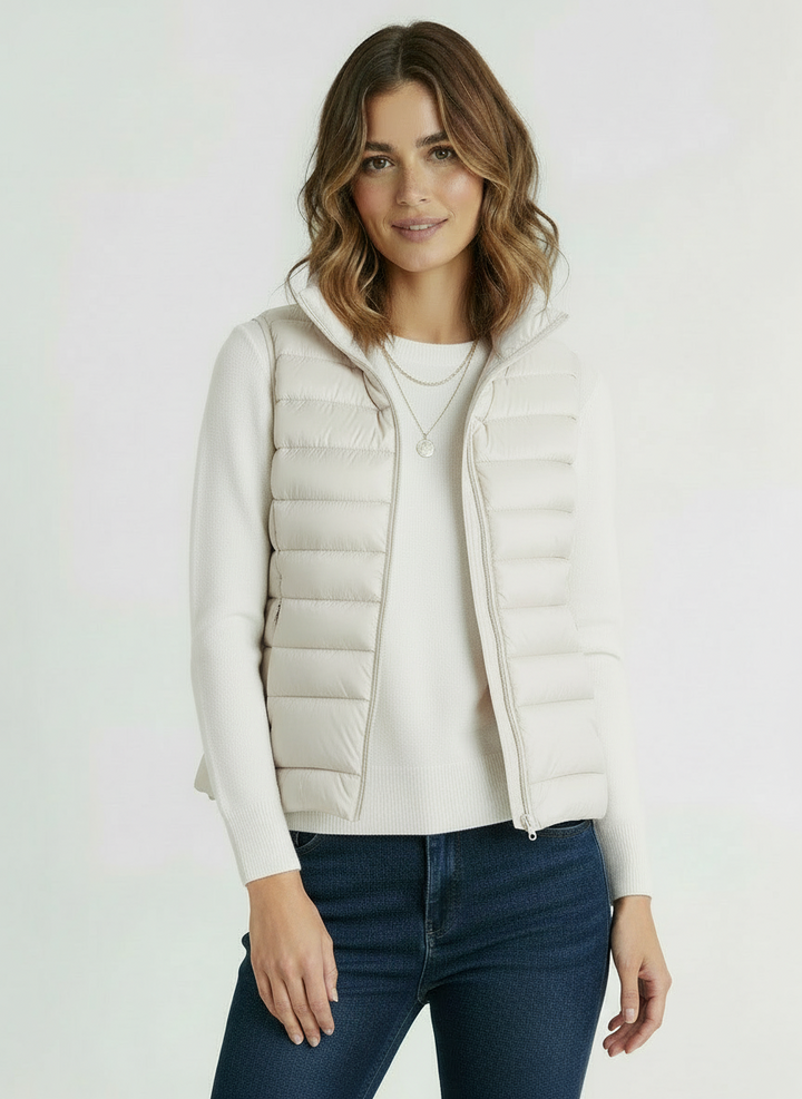 Vera | Women's Black Lightweight Zip Front Puffer Vest 11