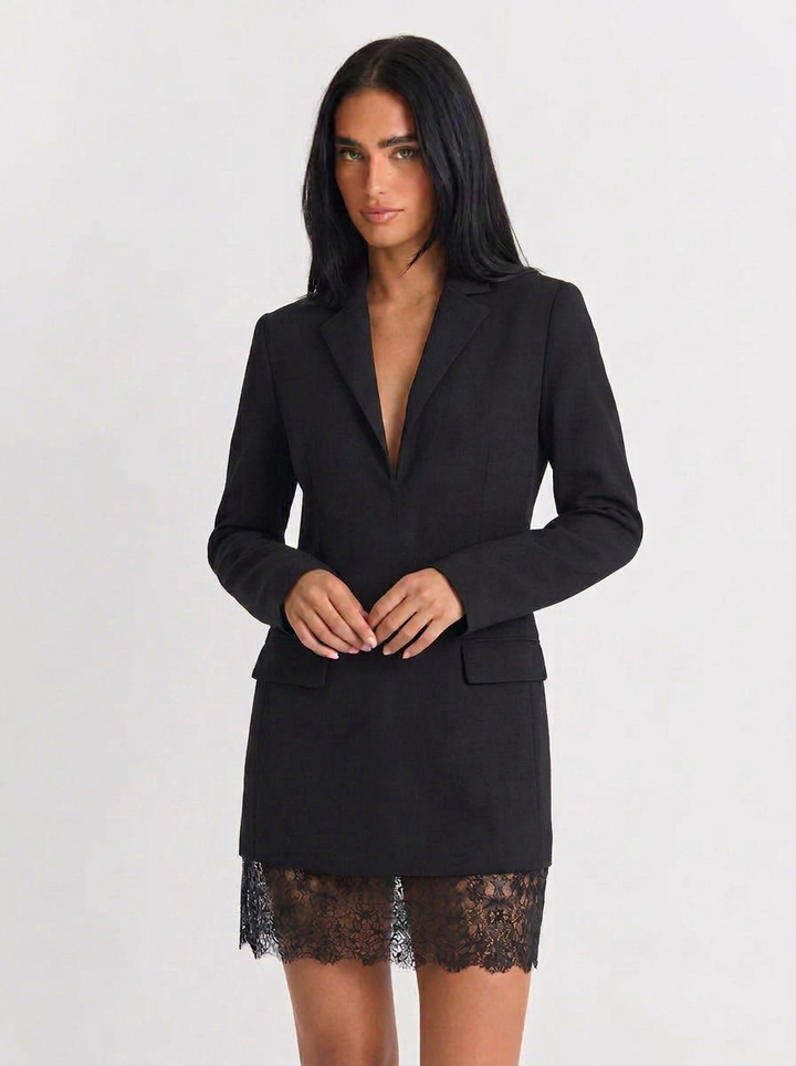 Victoria | Women's Black Blazer Dress Lace