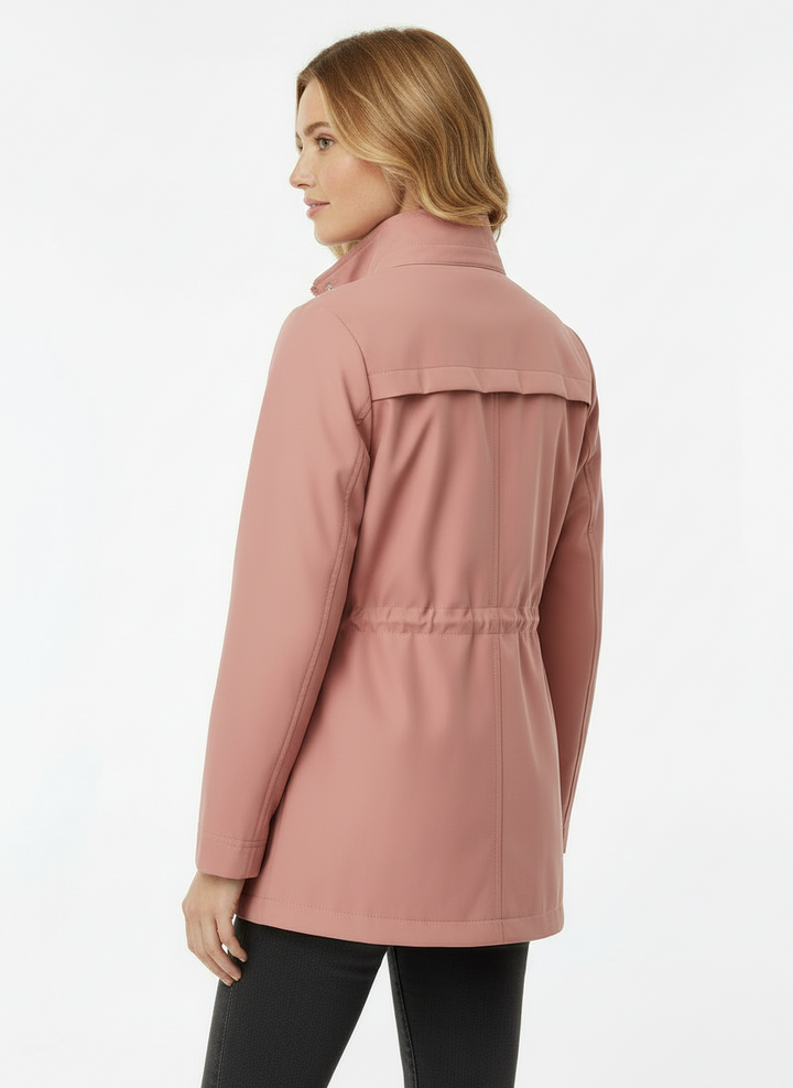Wendy | Women's Cropped Stand Collar Zip Up Trench Coat 2