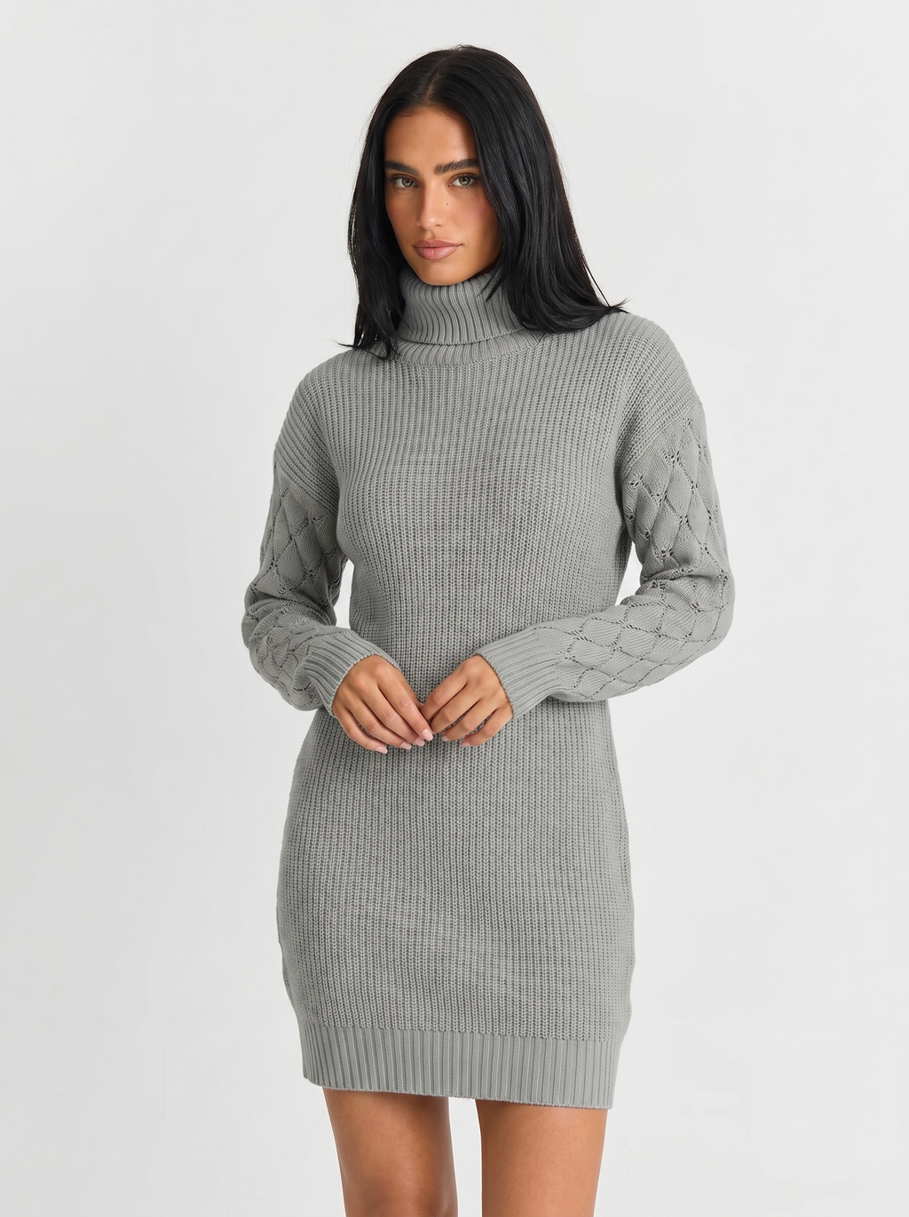 Willow | Knit Dress with Turtleneck & Long Sleeves