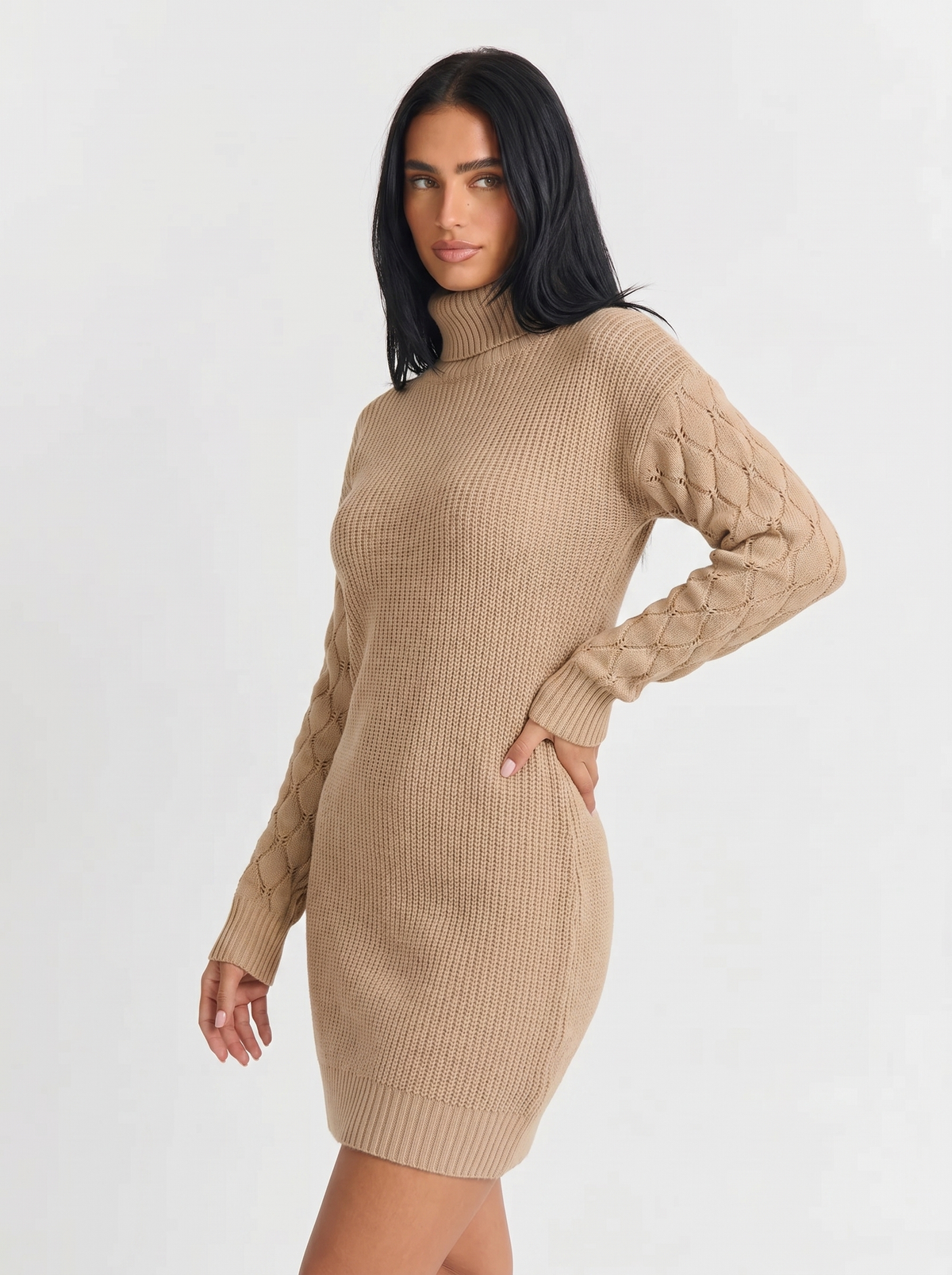 Willow | Knit Dress with Turtleneck & Long Sleeves