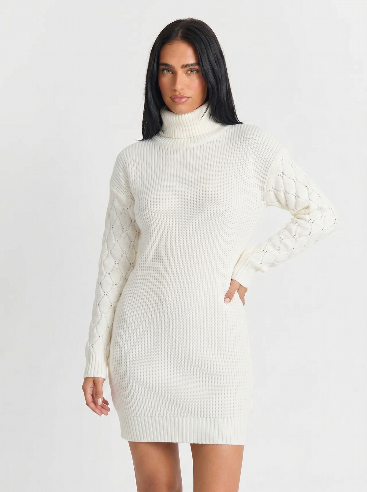 Willow | Knit Dress with Turtleneck & Long Sleeves
