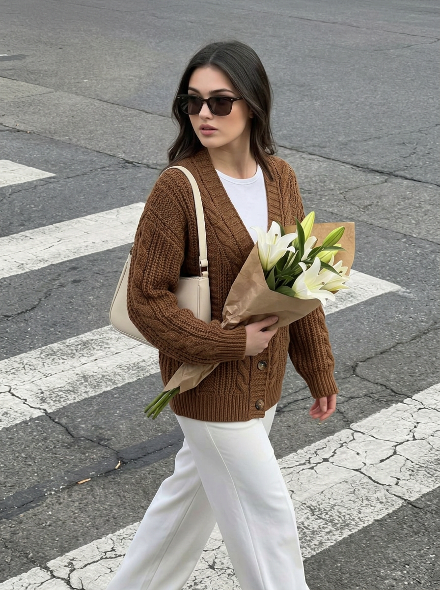 Willow | Women's Oversized Cable Knit Cardigan