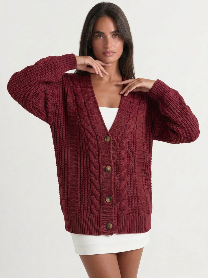 Willow | Women's Oversized Cable Knit Cardigan