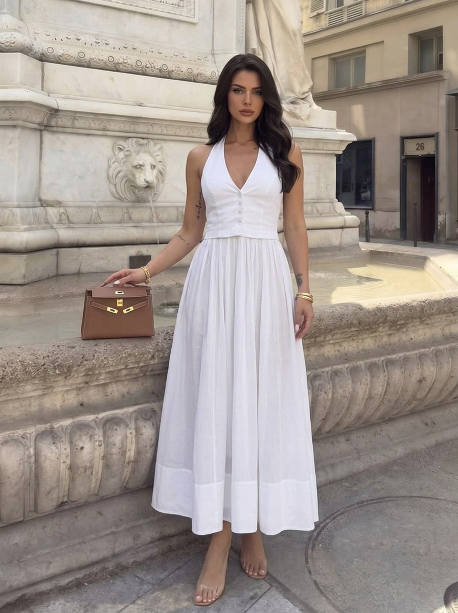 Wren | Halter Neck Maxi Dress