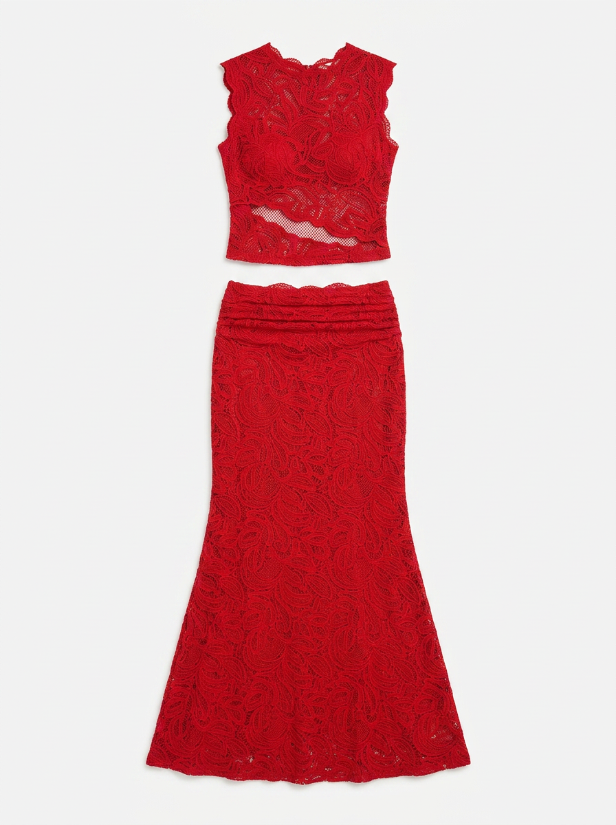Wren | Lace Crop Top and Maxi Skirt Set