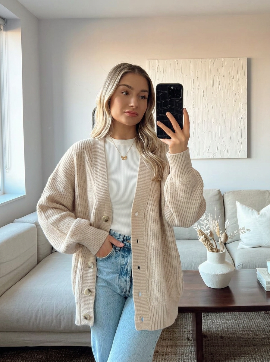 Wren | Women's Oversized Ribbed Cardigan