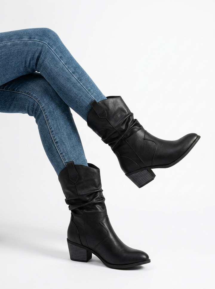 Wren | Women's Slouchy Leather Western Boots