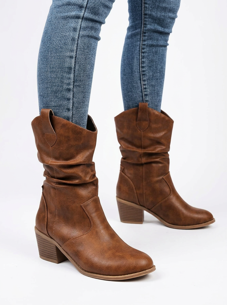 Wren | Women's Slouchy Leather Western Boots 4