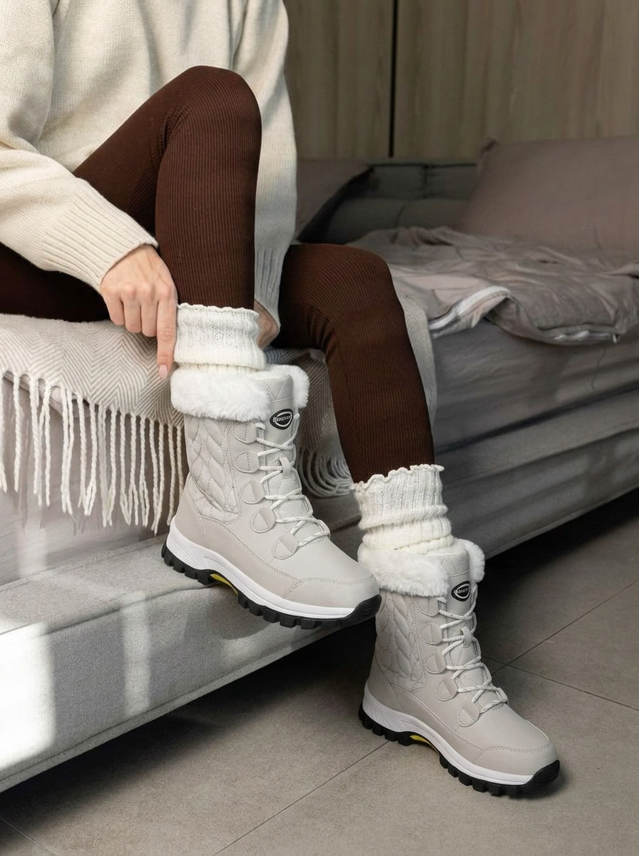 Wren | Women's Snow Boots with Fleece Trim