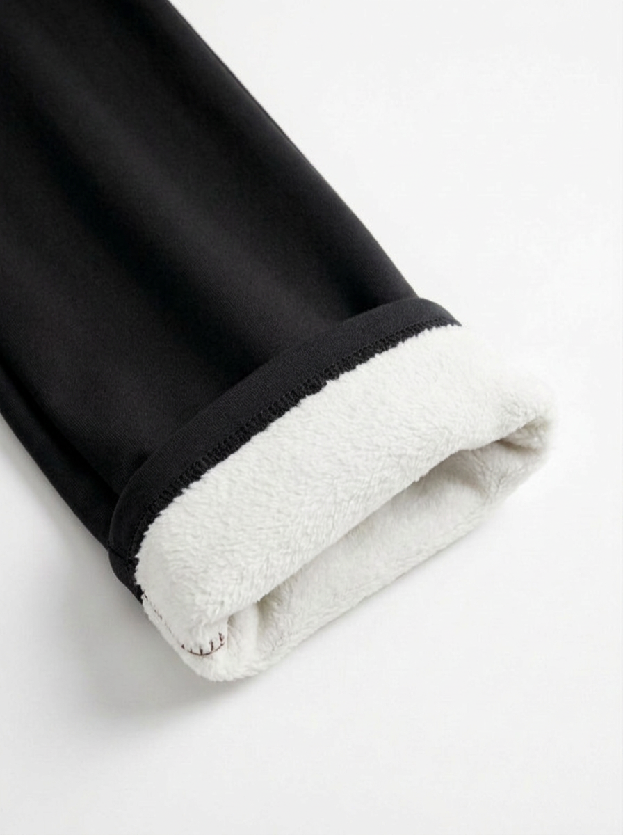 Zia | Women's Black Fleece Thermal High Waist Leggings