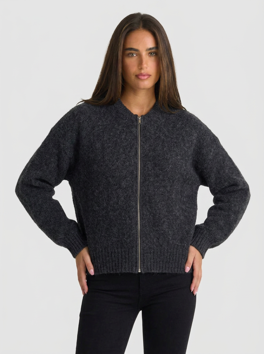 Zoe | Women's Knit Zip-Up Jacket