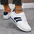 Detail of orthopedic sneaker construction showing breathable fabric upper and supportive sole design