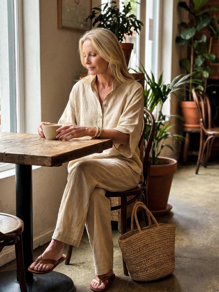 Relaxed fit two piece co-ord set featuring breathable fabric and laid-back silhouette