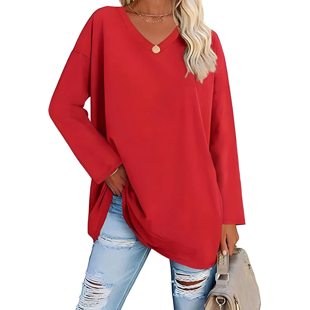 Saoirse | Women's V-Neck Long Sleeve Tunic