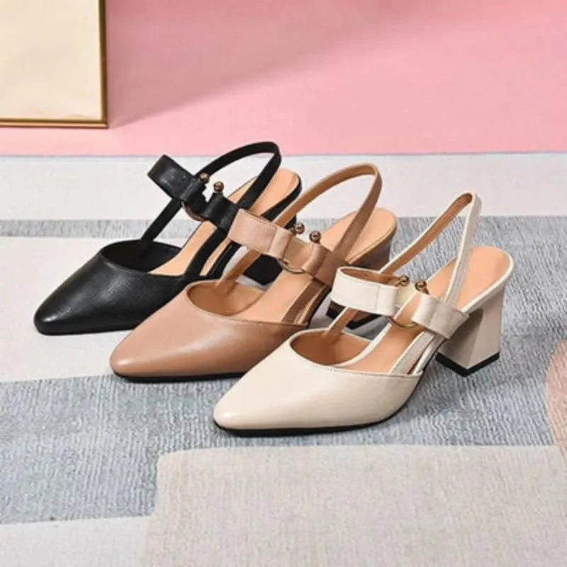 Black heels elegant square toe heels with gold detail and structured construction